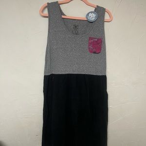 Life is Good Grey and Black Dress - Size XL NWT